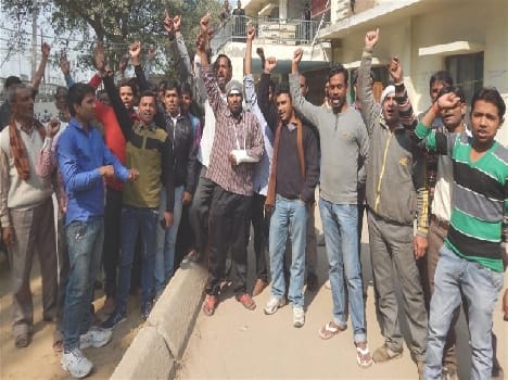 protest on electric cut 